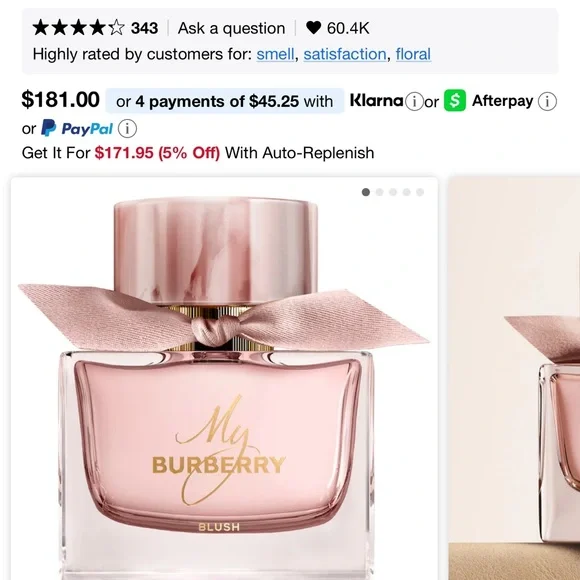 Burberry My Blush Perfume with Pink and Gold Accents - Picture 2 of 4